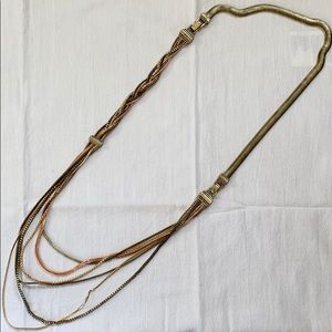 long gold necklace